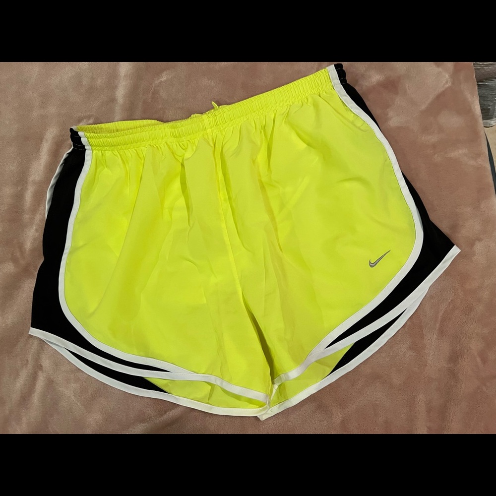 Neon Yellow Nike Running Tempo Shorts: XL